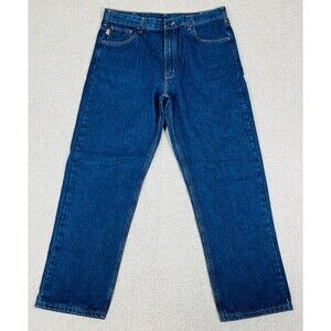 Carhartt FR Jeans Men's 38x32 Flame Resistant Relaxed Fit Blue Denim FRB100-DNM